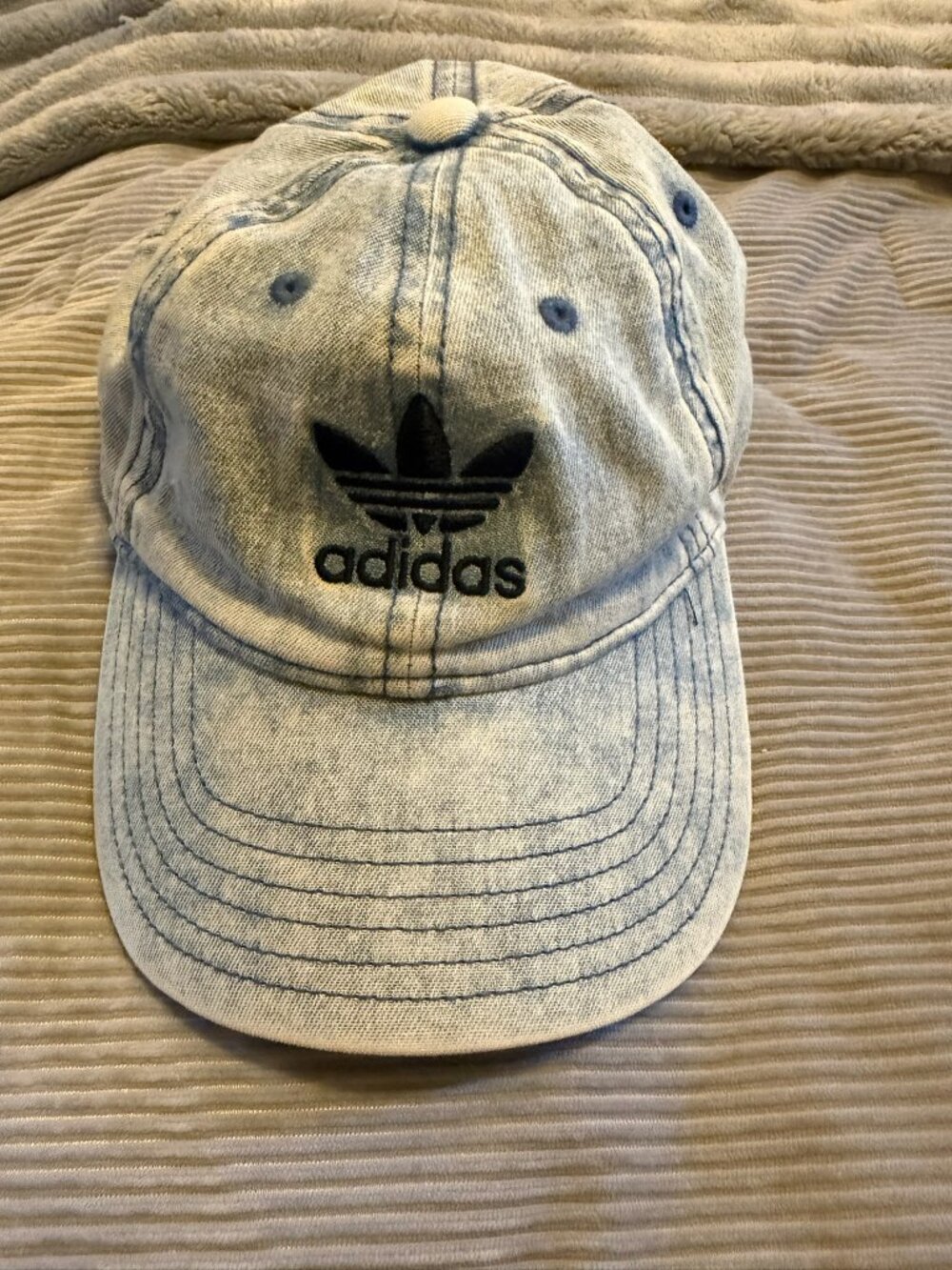 Adidas Originals Relaxed Acid Wash Denim Strapback Hat